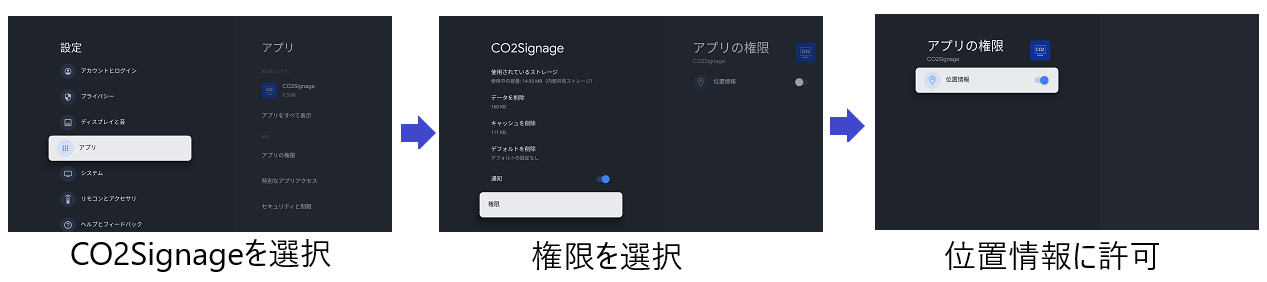 アプリ権限設定